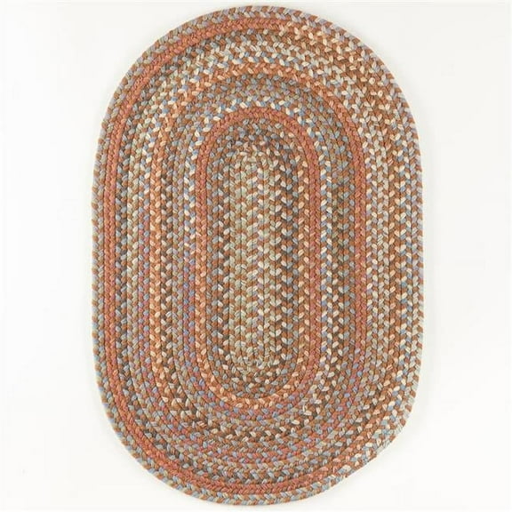 Rhody Rug BH77R084X108 7 x 9 ft. Bar Harbor Bombay Oval Rug, Multi Color