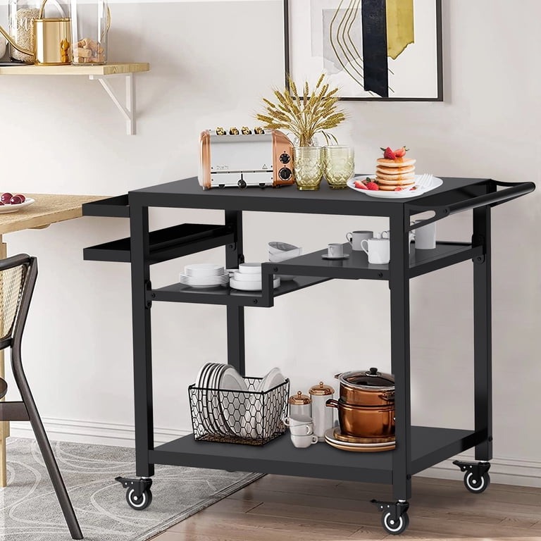 G Taleco Gear Rolling Grill Table, 32"x20" Black photo 6
