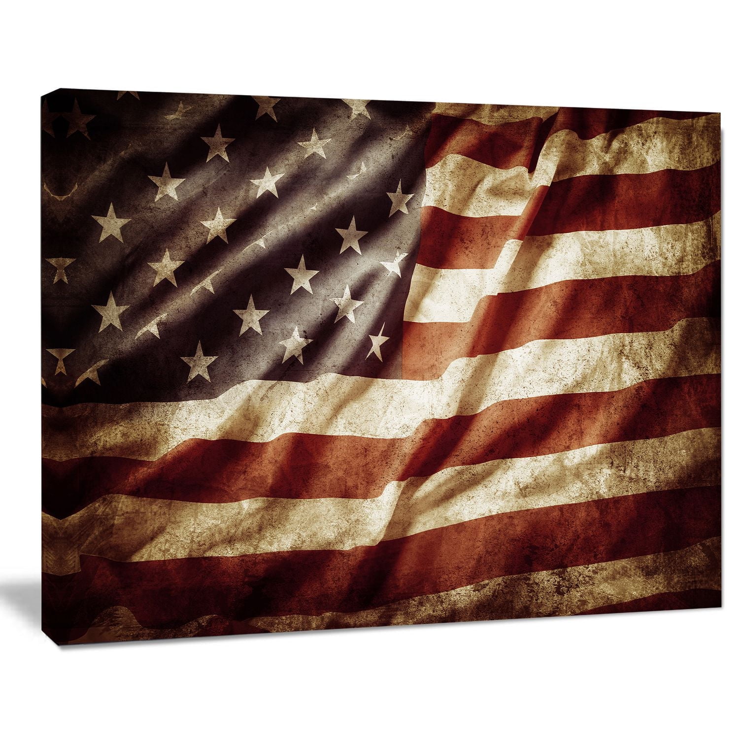 Design Art American Flag Contemporary Canvas Art Print