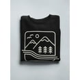 thumbnail image 3 of Mountains Linear Icon Sweatshirt Men -Image by Shutterstock, Male Medium, 3 of 4