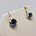 thumbnail image 6 of December 7mm Blue Zircon & Sterling Silver Earrings 9780Lb, 6 of 6