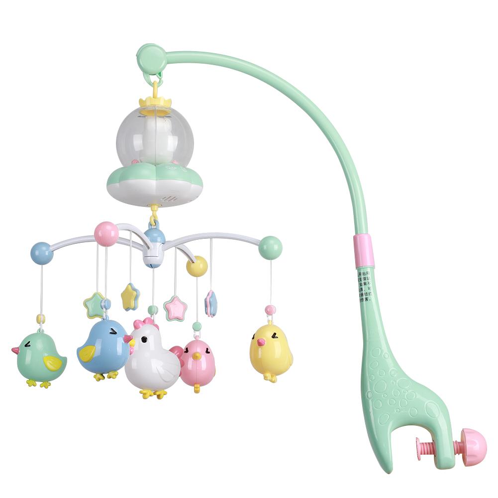 Tebru Bed Bell, Touch Control Volume Adjustable Rotating Baby Crib Bed