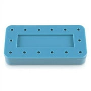 Plasdent 400BR-2 Rectangular 14 Dental Bur Block Blue 3" X 1.5" X 0.5"