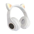 thumbnail image 2 of Auriculares Auriculares con luz intermitente LED Adorable micrófono inalámbrico recargable para juegos Auricular 5.0 compatible con Bluetooth, blanco Speravity EL000090-02B, 2 of 2