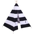 thumbnail image 3 of Kids play tent foldable white indoor outdoor toy black 1.3m, 3 of 5