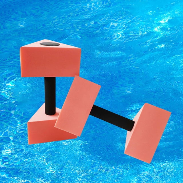 Mancuernas aeróbicas de agua triangulares, equipo de mancuernas para piscina, mancuernas de agua portátiles para adultos de alta flotabilidad EVA, man Rojo shamjiam mancuernas de ejercicio