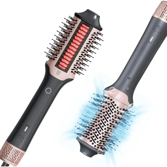 Blow Dryer Brush Hair Straightener | High-Speed 2-in-1 Hair Styler One Step Hot Air Brush Hair Dryer Volumizer with Straightening Brush Comb for Silky Smooth 110000 RPM Black
