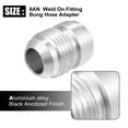 thumbnail image 5 of Unique Bargains Car 8AN Male Weld on Fitting Bung Hose Adapter Fuel Oil Aluminum Alloy Silver Tone Pack of 10, 5 of 7
