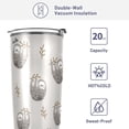 thumbnail image 4 of GZHJMY Cute SlothTumbler with Lid & Straw,Reusable Double Wall Stainless Steel Vacuum Insulated Travel Mug, 4 of 7