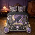 thumbnail image 3 of Homewish Halloween Crow Twin Bedding, Witch Magic Book Bedding Comforter Set, Black Reversible 7 Pieces, 3 of 7