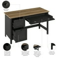 thumbnail image 5 of Mayfield 54W Computer Desk with Drawers in Vintage Black and Reclaimed Pine, 5 of 11