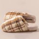 thumbnail image 3 of Xucatan Women's Plush Checkered Slippers, Memory Foam Indoor House Silent Shoes with Thick Non-Slip Sole, Warm Fuzzy Winter Slippers Gift, 3 of 6