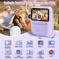 thumbnail image 6 of Instant Print Camera for Kids, 3.0" HD 1080P Digital Video Instant Camera for Boys & Girls Age 3-12 Birthday Gifts - Purple, 6 of 9