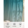 thumbnail image 6 of Sheer Curtains 84 Inches Long, Teal Blue Ombre Semi Sheer Curtains Light Filtering Window Treatment, Contemporary Gradient Abstract Art Privacy Voile Drapes for Living Room Bedroom 52x84 Inch, 6 of 7