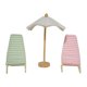 thumbnail image 1 of 3 piezas 1:12 silla y de playa de casa de muñecas a escala, accesorios de simulación de muebles en miniatura juguete para decoración de rosado, 1 of 8