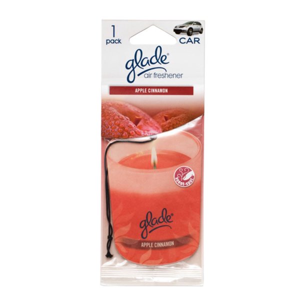 Glade Paper Candle Hanging Car and Home Air Freshener, Apple Cinnamon