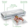 thumbnail image 4 of FoodSaver VS0160 PowerVac Compact Vacuum Sealing Machine, White & 8" and 11" Vacuum Seal Rolls Multipack, Make Custom-Sized BPA-Free Vacuum Sealer Bags, Multi-Pack, Clear, 4 of 13
