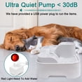 thumbnail image 5 of ELEGX Cat Water Fountain, Ultra Silent Cat Fountain 2L/67oz, with LED Light, Activated Carbon Filter(7PCS), 5 of 7