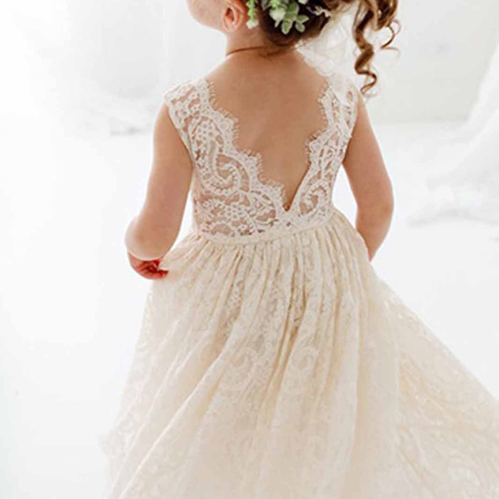 Flower Girl Dress White Clearance