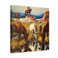 thumbnail image 2 of Herd of Grazing Horses - Canvas, 2 of 10