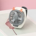 thumbnail image 1 of Plastic Mini Fan Grey Mini Portable Wrist Fan USB Rechargeable with Detachable Wristband 3 Speeds & LED Lights for Desktop or Handheld Use(1Pcs) Rkxzt, 1 of 9