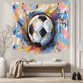 thumbnail image 5 of Sports Football, Minimalist Painted Art Tapestry for Bedroom Wall Hanging Tapestry, Ceiling Backdrop Tapestries Poster Blanket Wall Decor for Teens Room Living Room Dorm 39" x 59", 5 of 8