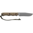 thumbnail image 3 of TOPS Knives Spirit Hunter X3 Fixed Blade Knife 4.75" Clip Point 1095 Tungsten Gray Cerakote Blade Micarta Handle Black/Green, 3 of 6