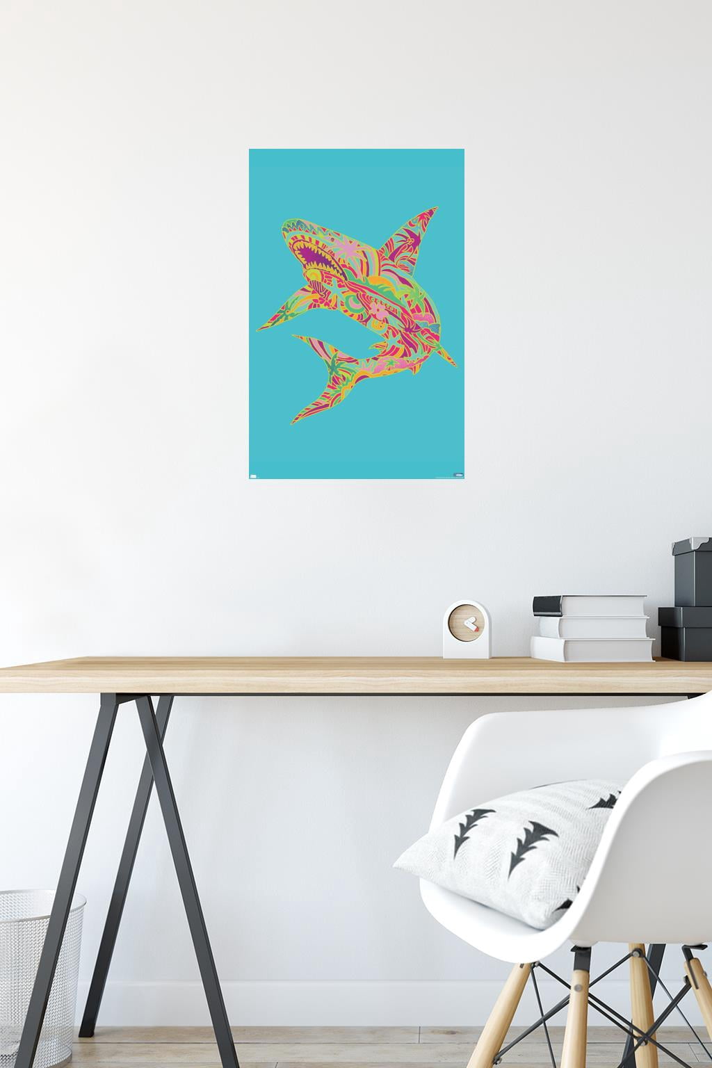 Jim Baldwin - Lily Shark Wall Poster, 14.725" x 22.375"