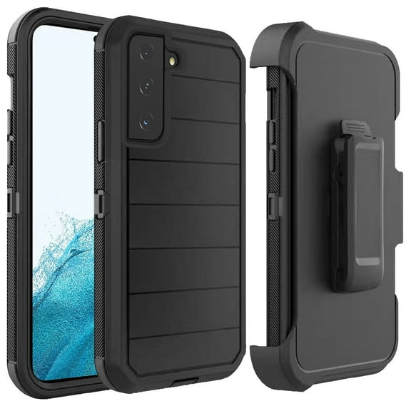 Cover for Samsung Galaxy S22 Ultra Combo 3in1 Holster Heavy Duty Rugged with Swivel Belt Clip and Kickstand Phone Case Fit Galaxy S22 Ultra [ Black ]