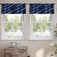 thumbnail image 2 of LALILO Kitchen Curtain Valance Bold With Short Grunge And Rod Pocket Window Curtain 52"x 18" Set of 2, 2 of 5