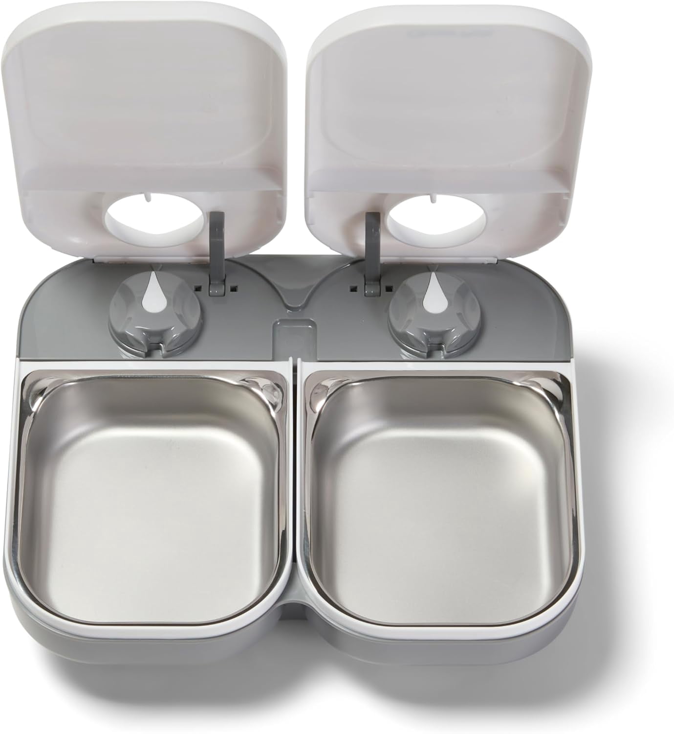 C200 Automatic Cat Feeder with Stainless Steel Bowls for Cats and Small Dogs