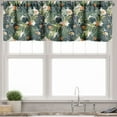 thumbnail image 3 of Ambesonne Hawaii Valance & Curtain, Colorful Polynesia Plant, 55"x30", Jade Green Fern Green, 3 of 6