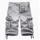 thumbnail image 5 of Pantalones cortos holgados informales de verano para hombre, talla grande, capri con múltiples bolsillos y sin cinturón, 5 of 5