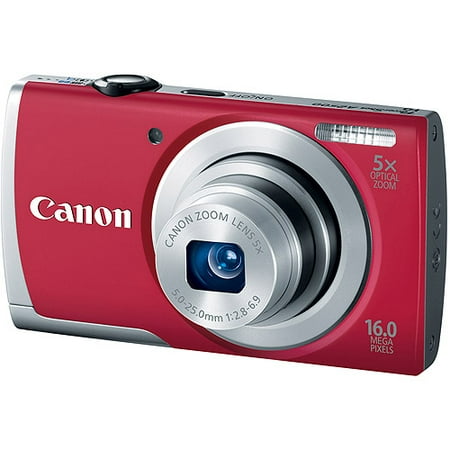 Canon PowerShot A2500 16 Megapixel Compact Camera - Red - 2.7