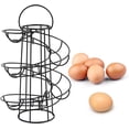 thumbnail image 1 of Spiral Egg Holder Freestanding Wire Egg Skelter Dispenser Rack Modern Spiraling Dispenser Rack up, 1 of 5