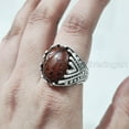 thumbnail image 4 of Mahogany Jasper Mans Ring, Natural Mahogany Jasper Ring, Silver Jewelry, 925 Silver Ring, Birthday Gift, Heavy Mens Ring, Arabic Design, Ottoman Style Ring, Christmas, Turkey Mens Signet Ring, 4 of 6