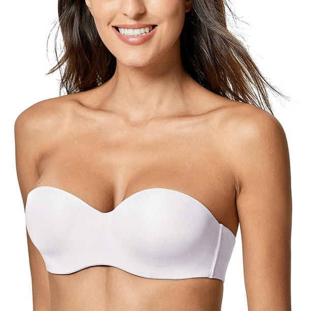 Women's Strapless Padded Push up Plus Size Seamless Underwired