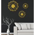 thumbnail image 3 of Resaco Decoración De Pared De Girasol De Metal, 3 Piezas, Flores, Arte De Pared De Metal, Girasoles, Decoraciones Para El Hogar, Para Baño, Sala De Estar, Cocina, Oficina En Casa (Amarillo), 3 of 5