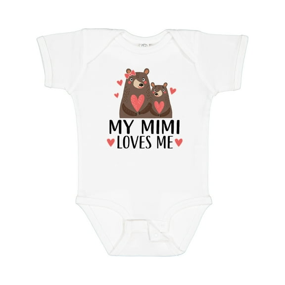 Inktastic My Mimi Loves Me Bear Boys or Girls Baby Bodysuit
