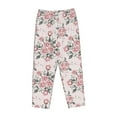 thumbnail image 4 of Goofa Rose Flowers Printed Soft Pajama Pants for Women, Wide Leg Comfy Casual Lounge Yoga Pants-Large, 4 of 9