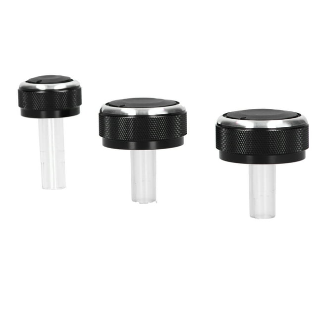 Perilla de aire acondicionado, 3 piezas Perilla de control de climatización de aire acondicionado de automóvil Interruptor de controlador de CA de primera línea
