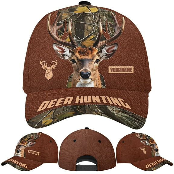 Lotusprinthandmade Deer Hunting Baseball Cap (One Size - Multicolor), Deer Themed Cap