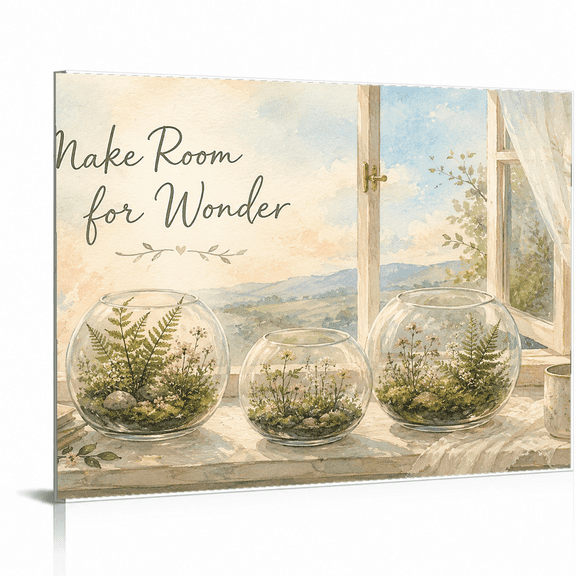 SYVVY 16x20 inch Make Room for Wonder Window Terrarium Canvas Wall Art