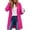 &143-Hot Pink, variant on Womens Mid Length Hooded Cardigan Lightweight Open Front Long Sleeve Jacket Casual Flowy A Line Cut Daily Layering Coat