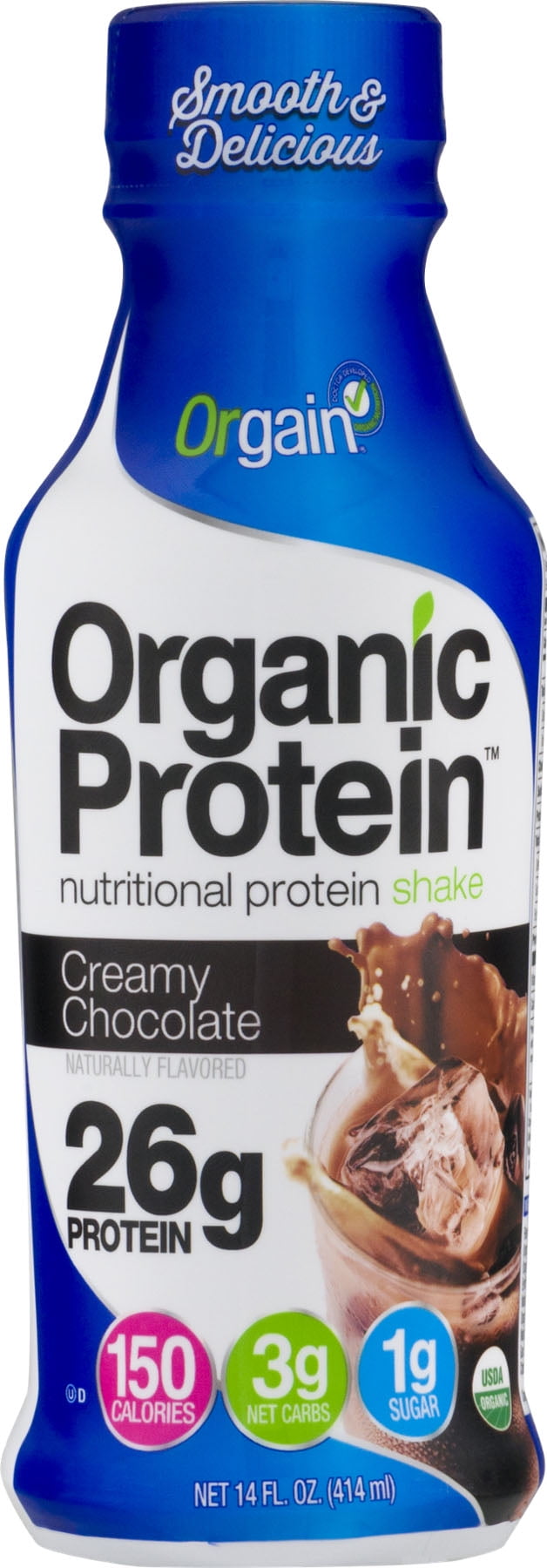 Orgain Organic Protein Shake, Creamy Chocolate Fudge, 14 Ounce, 12