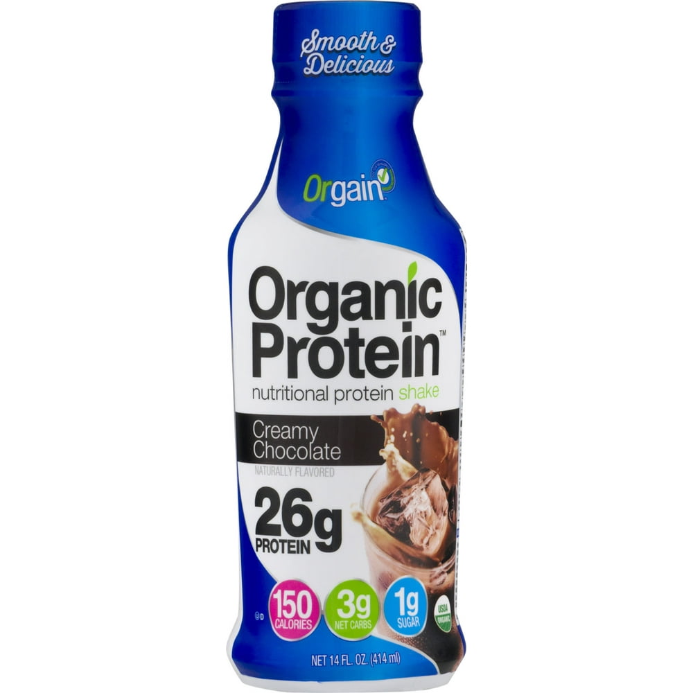 Orgain Organic Protein Shake, Creamy Chocolate Fudge, 14 Ounce, 12