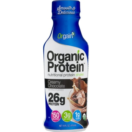 Orgain protéines organiques Shake, Fondant au chocolat crémeux, 14 onces, 12 Count