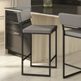 thumbnail image 5 of Amisco Everly 30 In. Bar Stool - Silver Grey Polyester / Black Metal, 5 of 9