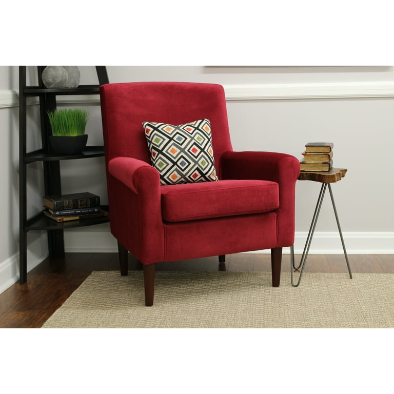 Fox Hill Trading Ellis Rolled Arm Lounge Chair Red
