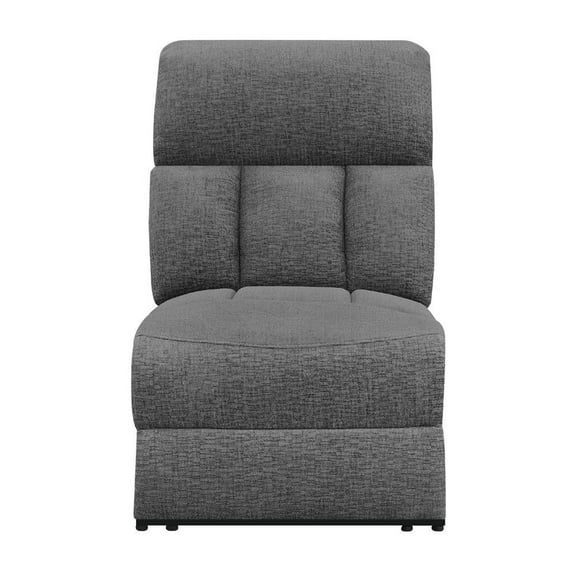 Bahrain Modular Sectional Armless Power Recliner Charcoal